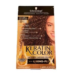 Schwarzkopf Keratin Color Permanent Anti-Age Hair Color ~ 5.0 DARK BROWN ~1 KIT